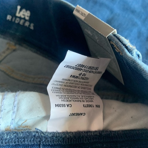 Lee riders indigo pull on stretch jeans 10p - Picture 3 of 5